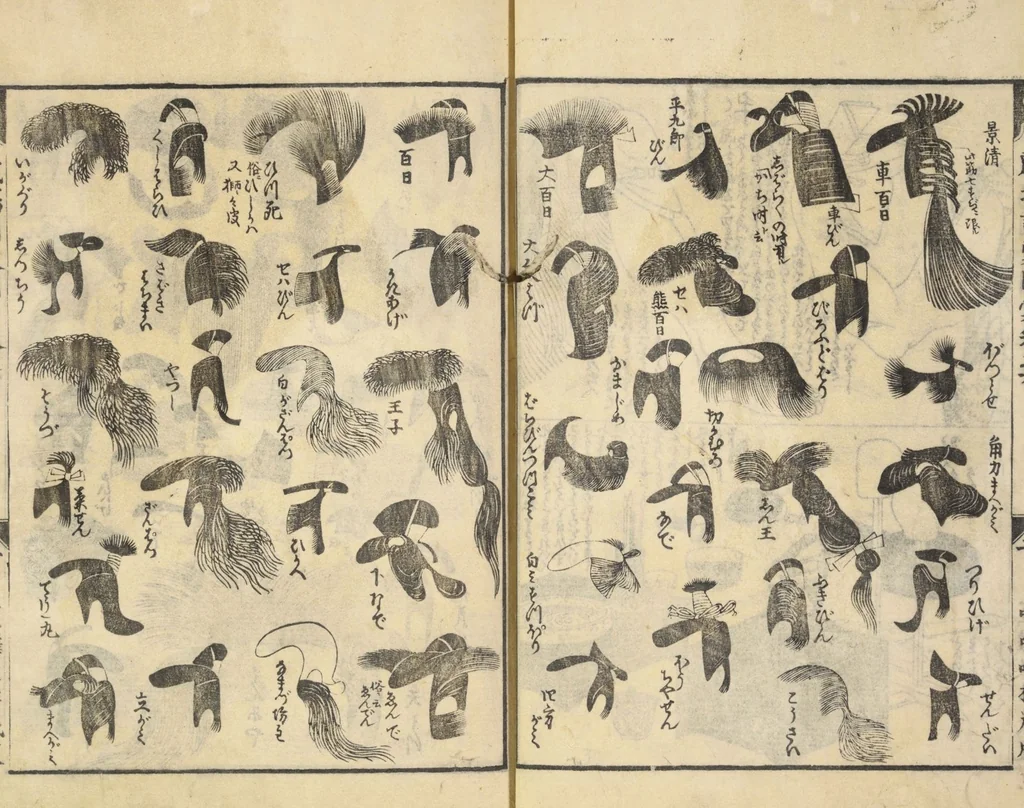 An illustration from Shibai kinmō zui : Volume 2 / Shikitei Sanba cho ; Katsukawa Shun'ei, Utagawa Toyokuni ga, 1806, leaf 18