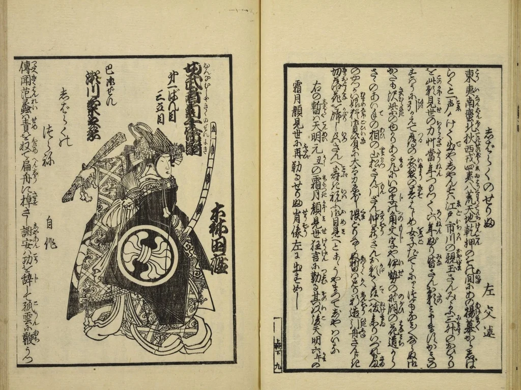 An illustration from Gekijō manroku / Mokumoku Gyoin cho, 1829, leaf 27