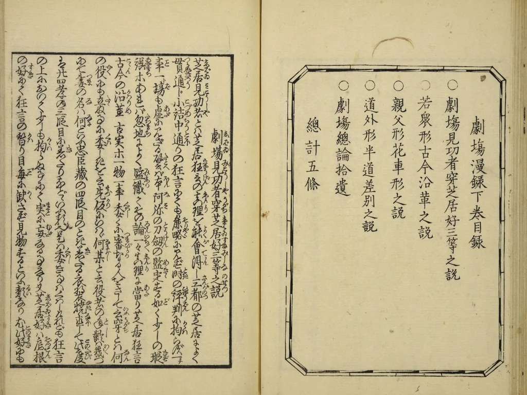 An illustration from Gekijō manroku / Mokumoku Gyoin cho, 1829, leaf 31