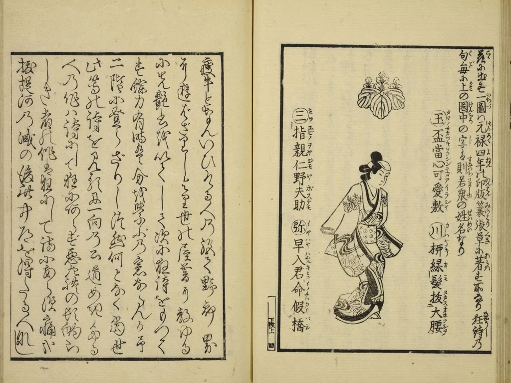 An illustration from Gekijō manroku / Mokumoku Gyoin cho, 1829, leaf 33