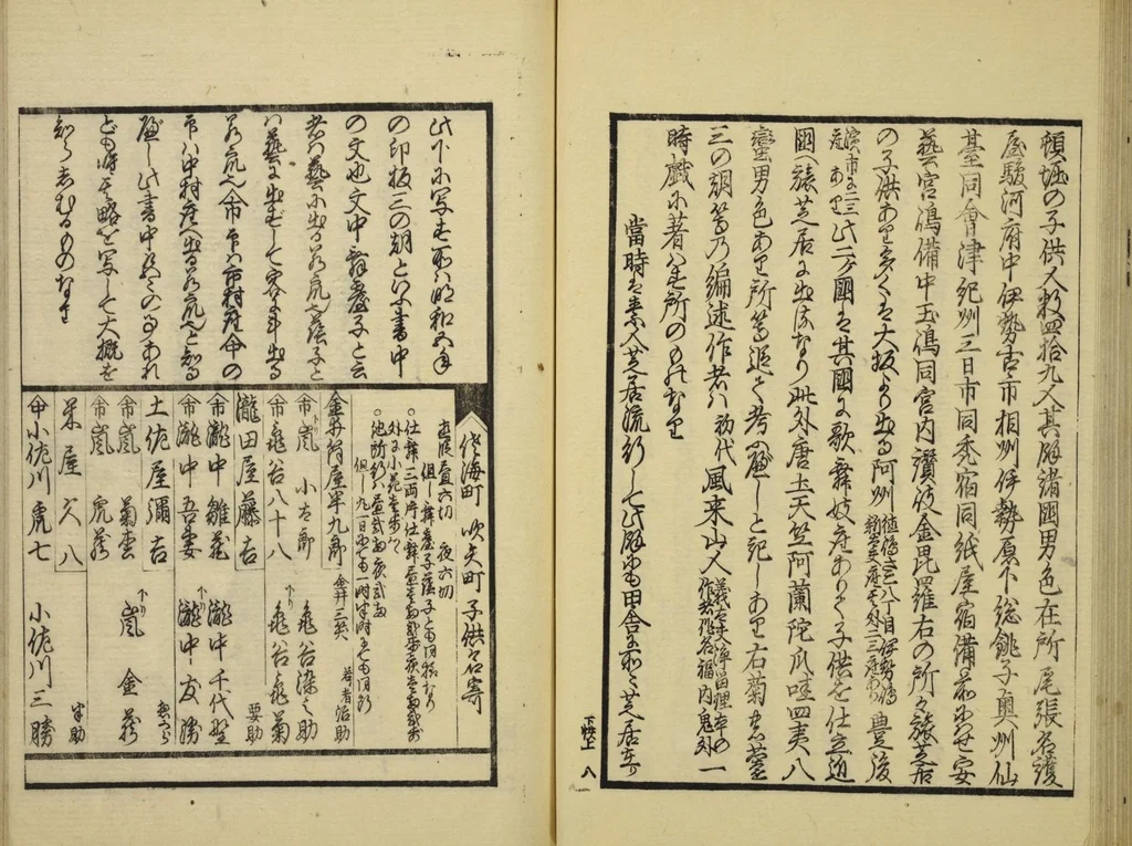 An illustration from Gekijō manroku / Mokumoku Gyoin cho, 1829, leaf 37