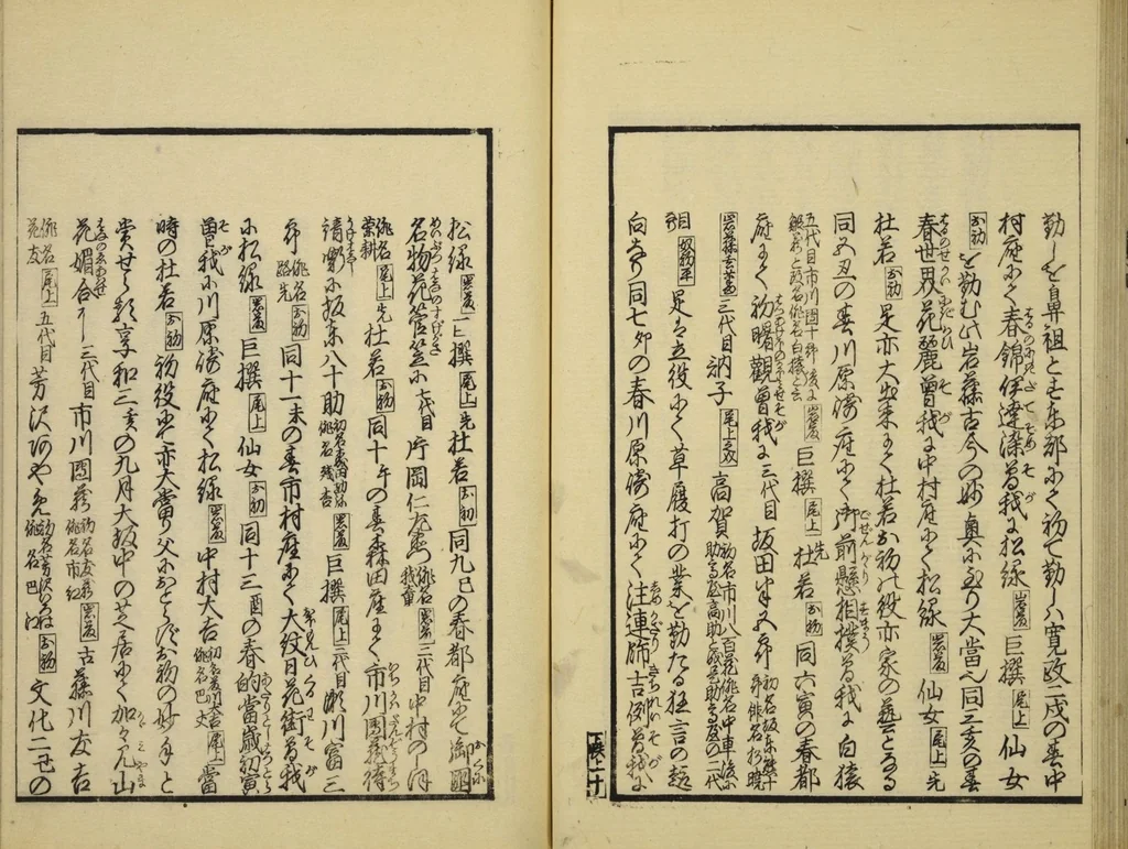 An illustration from Gekijō manroku / Mokumoku Gyoin cho, 1829, leaf 39