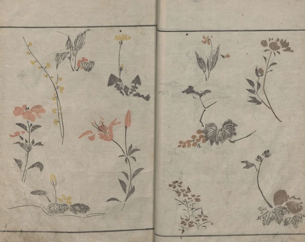 An illustration from Abbreviated Drawing Styles for Figures (Jinbutsu ryakuga shiki 人物 略画式), 1795, leaf 21