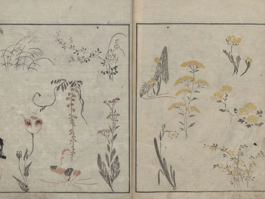 An illustration from Abbreviated Drawing Styles for Figures (Jinbutsu ryakuga shiki 人物 略画式), 1795, leaf 22