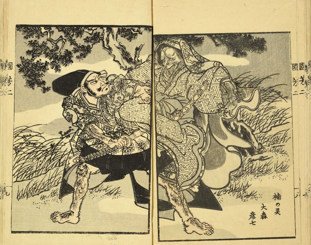 An illustration from Kuniyoshi zatsugashū, v. 2, 1857, leaf 12