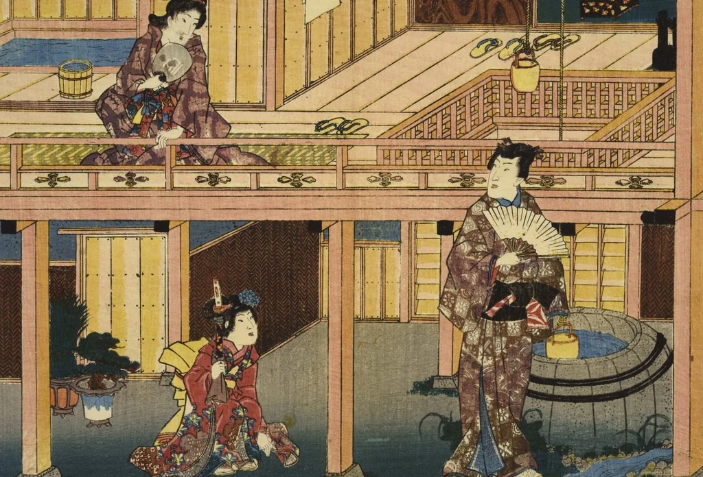 An illustration from Sono sugata yukari no utsushie, 1852, leaf 16