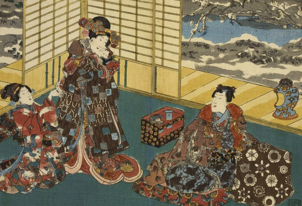 An illustration from Sono sugata yukari no utsushie, 1852, leaf 26