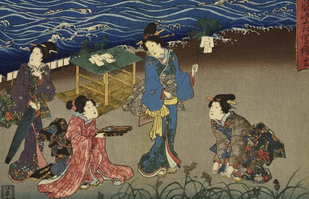 An illustration from Sono sugata yukari no utsushie, 1852, leaf 27