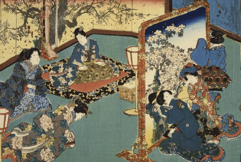 An illustration from Sono sugata yukari no utsushie, 1852, leaf 30