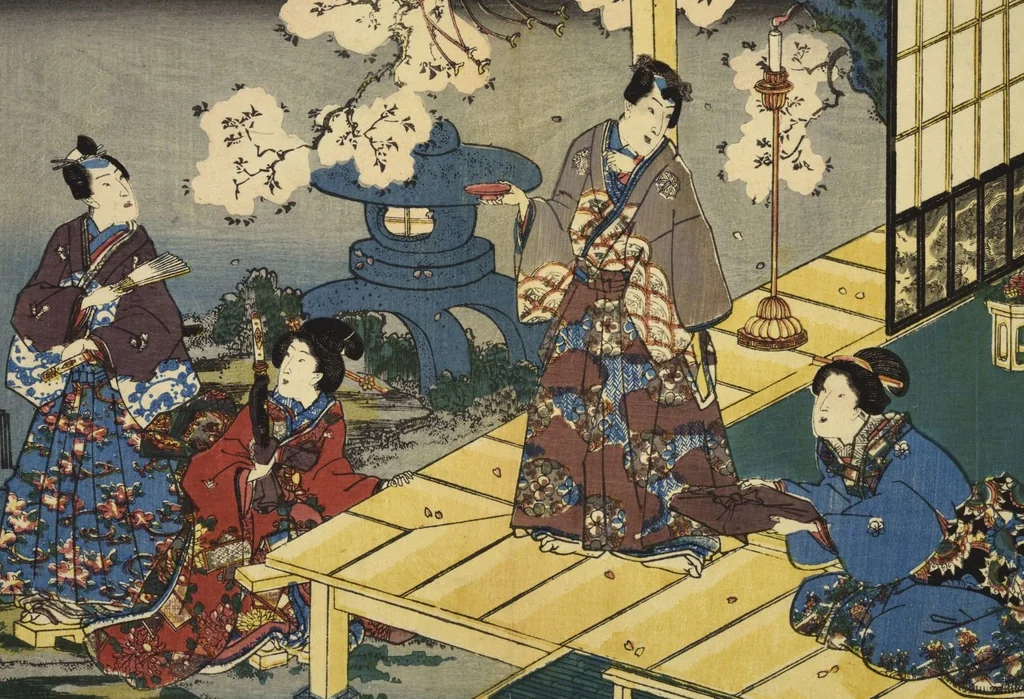 An illustration from Sono sugata yukari no utsushie, 1852, leaf 31