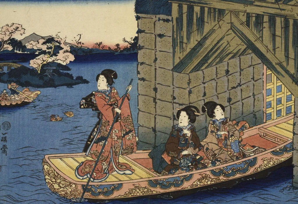 An illustration from Sono sugata yukari no utsushie, 1852, leaf 35