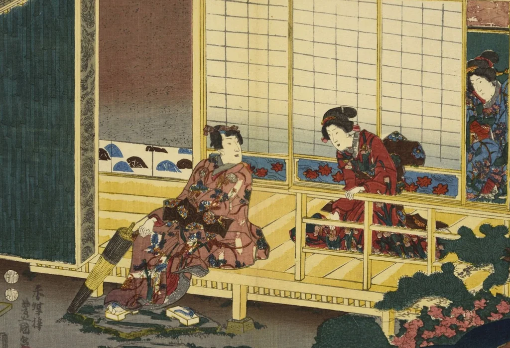 An illustration from Sono sugata yukari no utsushie, 1852, leaf 37