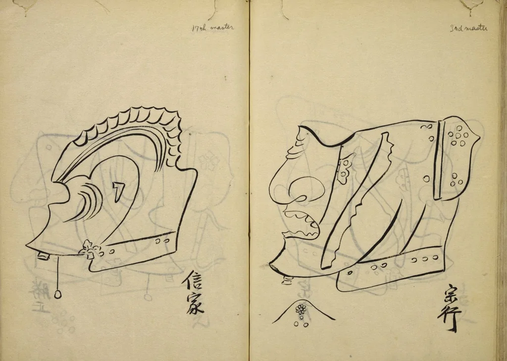 An illustration from Myōchin Shikibu kadensho, 1753, leaf 63