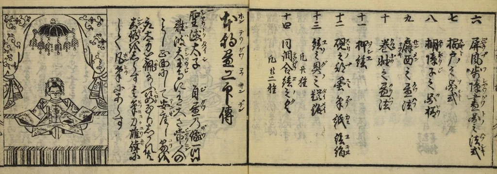 An illustration from Banpō zensho : Volume 1, 1770, leaf 11