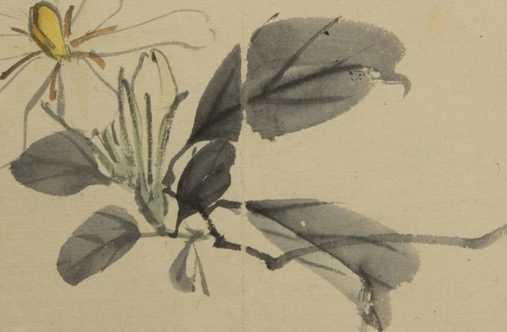 An illustration from Untitled Picture Album of Twenty-five Watercolor Paintings by Nishiyama Hōen, leaf 18