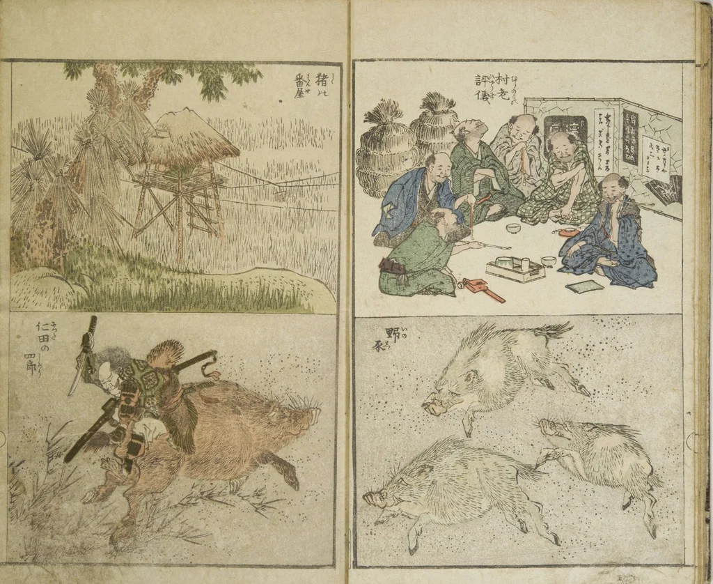 An illustration from Perfect Pictures at a Glance (Shūga ichiran), 1818, leaf 10