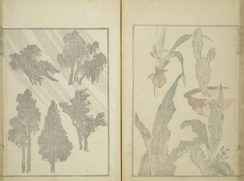 An illustration from Transmitting the Spirit, Revealing the Form of Things, Volume 1 to 15 of Hokusai Sketchbooks (Denshin kaishu: Hokusai manga, shohen - jugohen), 1848, leaf 17