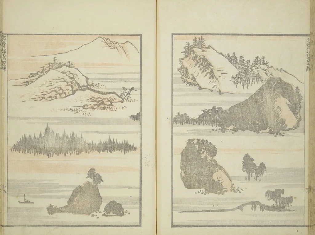 An illustration from Transmitting the Spirit, Revealing the Form of Things, Volume 1 to 15 of Hokusai Sketchbooks (Denshin kaishu: Hokusai manga, shohen - jugohen), 1848, leaf 19