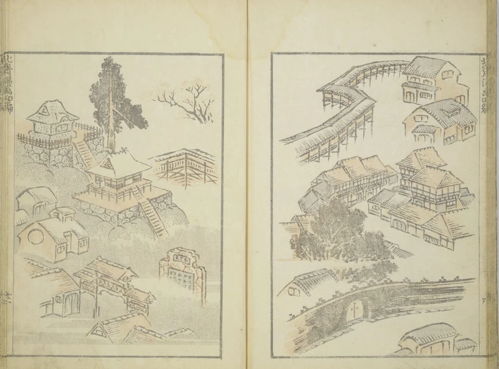 An illustration from Transmitting the Spirit, Revealing the Form of Things, Volume 1 to 15 of Hokusai Sketchbooks (Denshin kaishu: Hokusai manga, shohen - jugohen), 1848, leaf 22