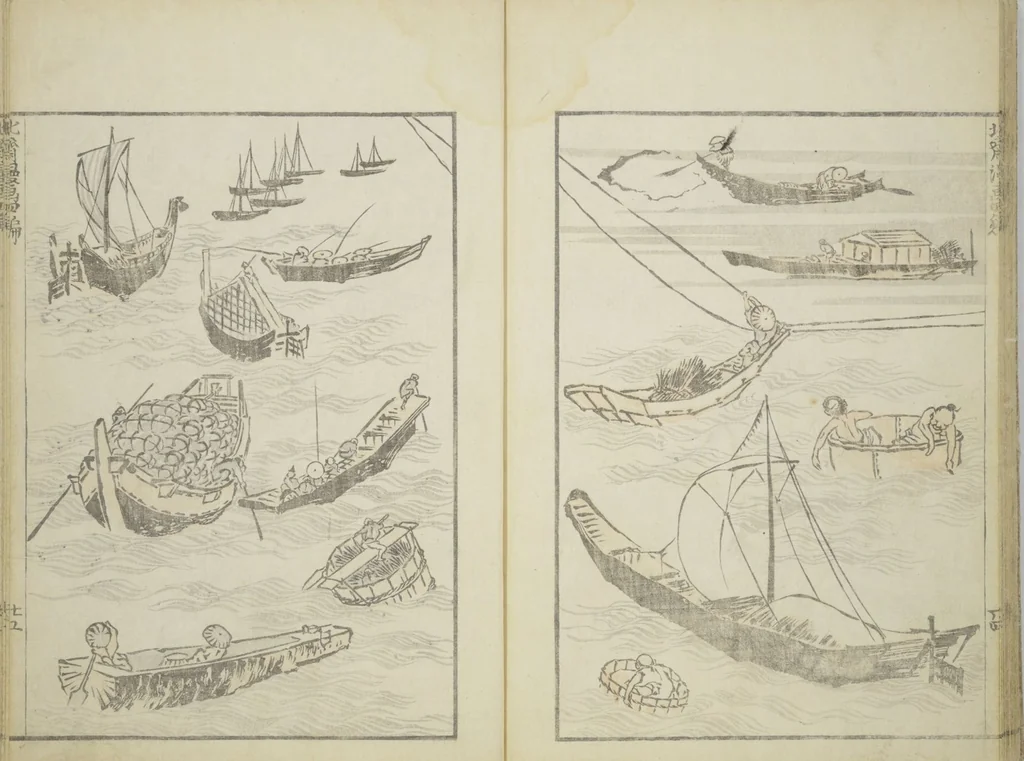 An illustration from Transmitting the Spirit, Revealing the Form of Things, Volume 1 to 15 of Hokusai Sketchbooks (Denshin kaishu: Hokusai manga, shohen - jugohen), 1848, leaf 26