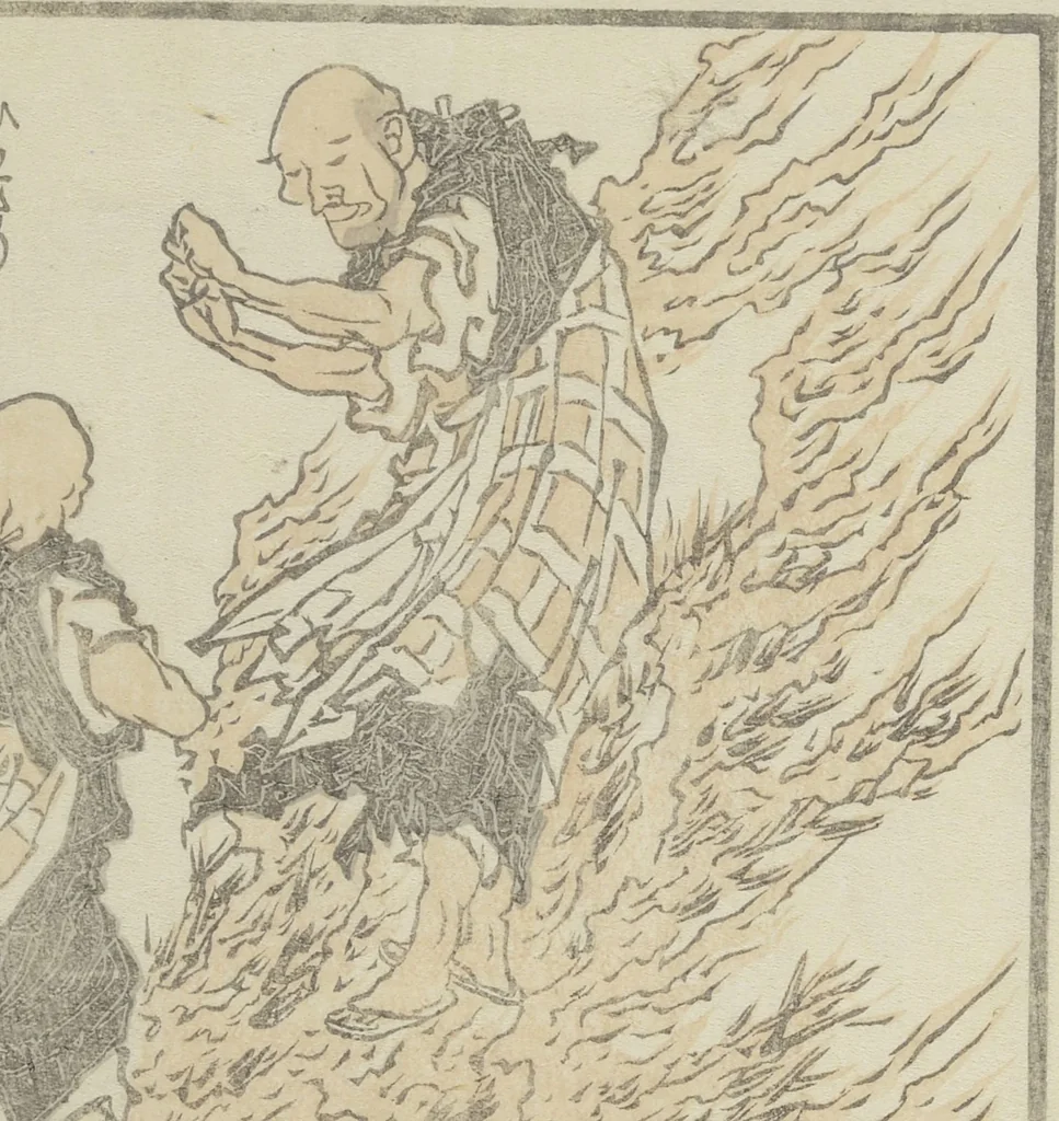 An illustration from Transmitting the Spirit, Revealing the Form of Things, Volume 1 to 15 of Hokusai Sketchbooks (Denshin kaishu: Hokusai manga, shohen - jugohen), 1848, leaf 30