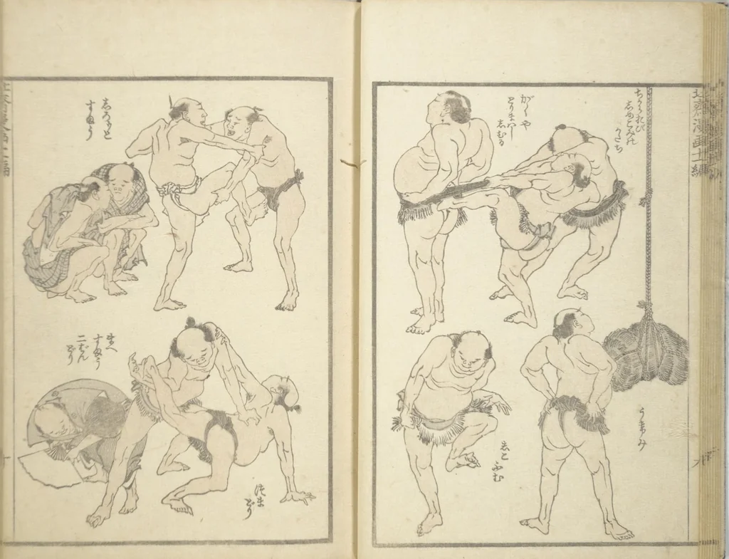 An illustration from Transmitting the Spirit, Revealing the Form of Things, Volume 1 to 15 of Hokusai Sketchbooks (Denshin kaishu: Hokusai manga, shohen - jugohen), 1848, leaf 11