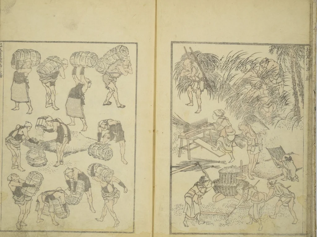 An illustration from Transmitting the Spirit, Revealing the Form of Things, Volume 1 to 15 of Hokusai Sketchbooks (Denshin kaishu: Hokusai manga, shohen - jugohen), 1848, leaf 7