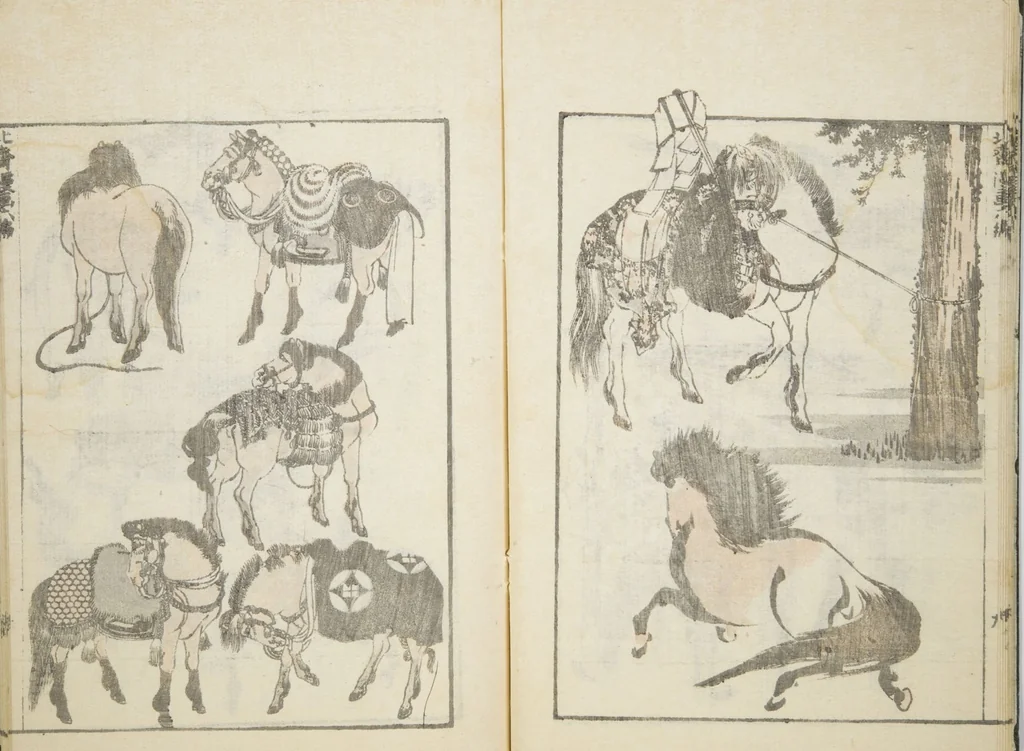 An illustration from Transmitting the Spirit, Revealing the Form of Things, Volume 6 of Hokusai Sketchbooks (Denshin kaishu: Hokusai manga, gohen), leaf 11