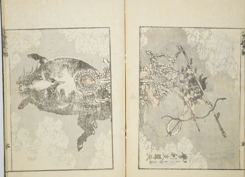 An illustration from Transmitting the Spirit, Revealing the Form of Things, Volume 6 of Hokusai Sketchbooks (Denshin kaishu: Hokusai manga, gohen), leaf 15