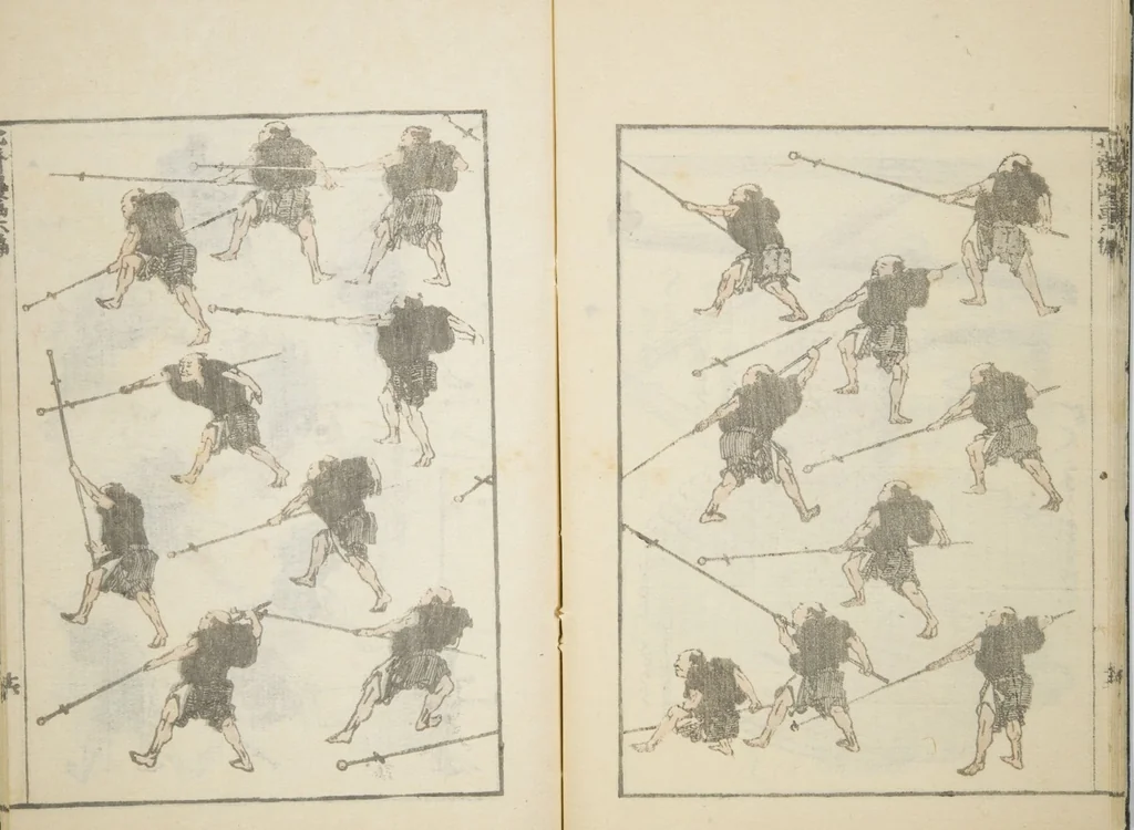 An illustration from Transmitting the Spirit, Revealing the Form of Things, Volume 6 of Hokusai Sketchbooks (Denshin kaishu: Hokusai manga, gohen), leaf 17
