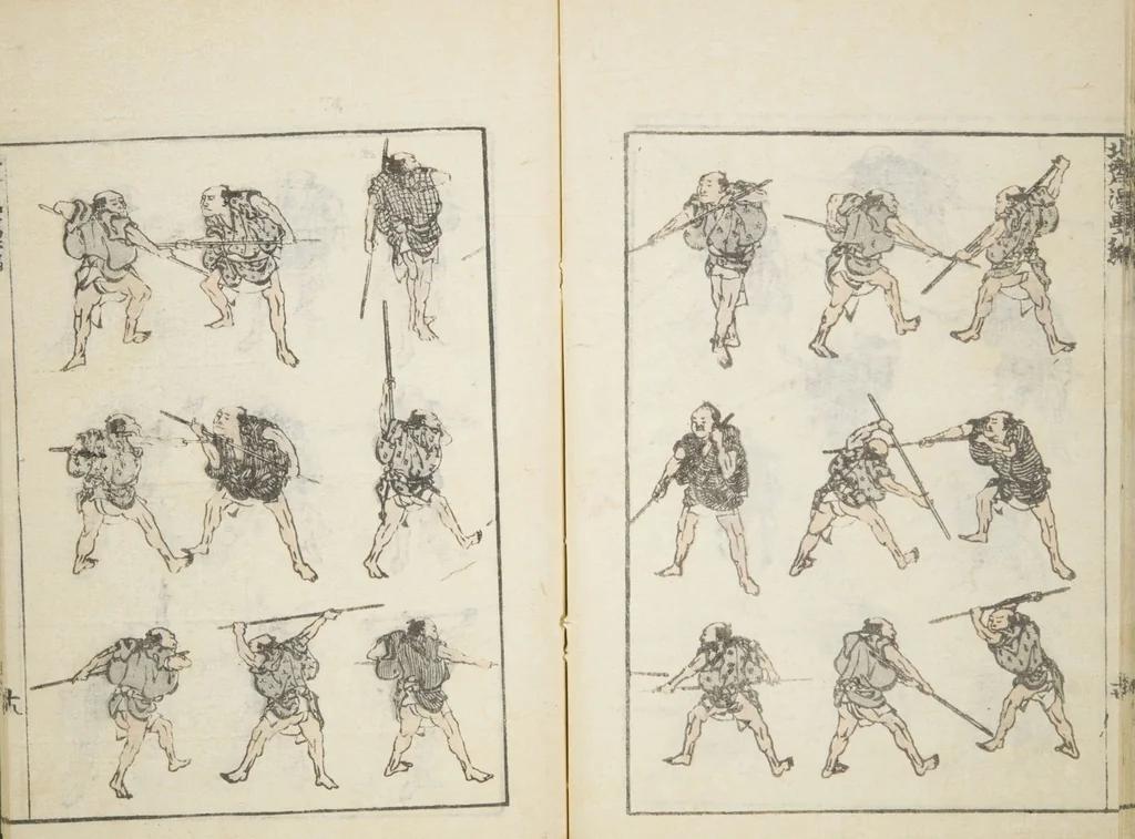 An illustration from Transmitting the Spirit, Revealing the Form of Things, Volume 6 of Hokusai Sketchbooks (Denshin kaishu: Hokusai manga, gohen), leaf 19