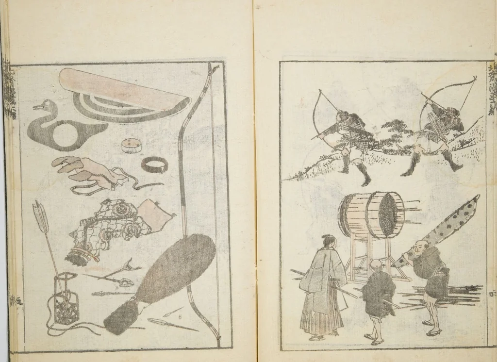 An illustration from Transmitting the Spirit, Revealing the Form of Things, Volume 6 of Hokusai Sketchbooks (Denshin kaishu: Hokusai manga, gohen), leaf 6