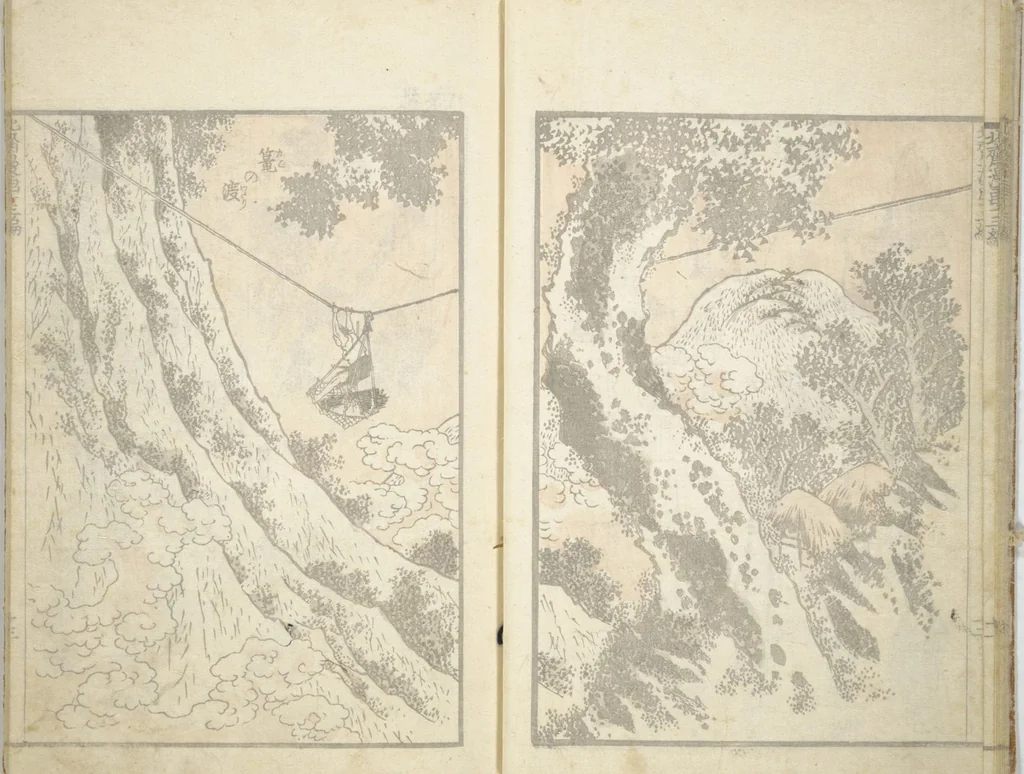 An illustration from Transmitting the Spirit, Revealing the Form of Things, Volume 1 to 15 of Hokusai Sketchbooks (Denshin kaishu: Hokusai manga, shohen - jugohen), 1848, leaf 14