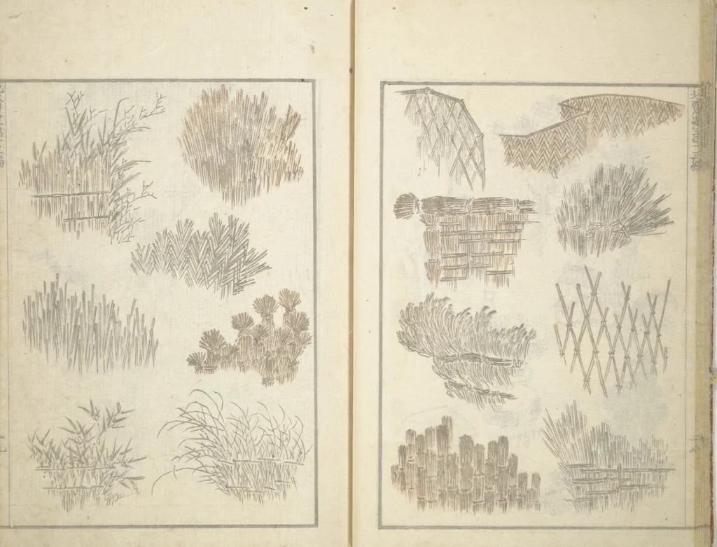 An illustration from Transmitting the Spirit, Revealing the Form of Things, Volume 1 to 15 of Hokusai Sketchbooks (Denshin kaishu: Hokusai manga, shohen - jugohen), 1848, leaf 20