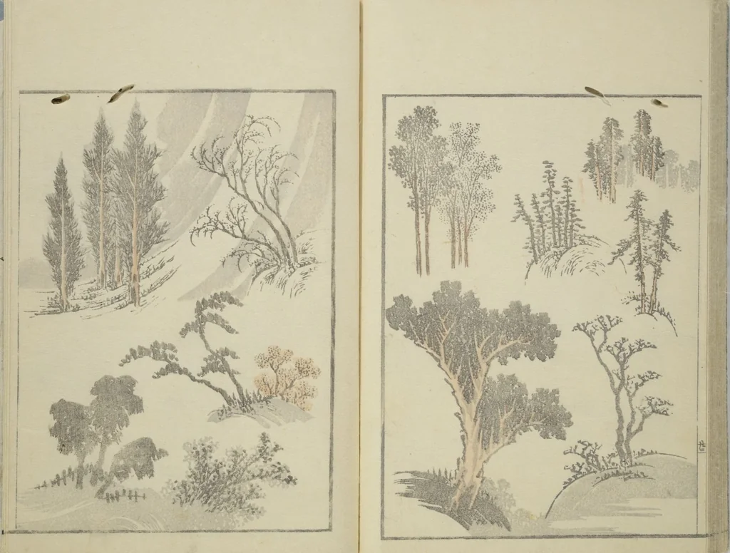 An illustration from Transmitting the Spirit, Revealing the Form of Things, Volume 1 to 15 of Hokusai Sketchbooks (Denshin kaishu: Hokusai manga, shohen - jugohen), 1848, leaf 26