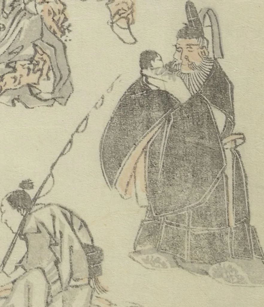 An illustration from Transmitting the Spirit, Revealing the Form of Things, Volume 1 to 15 of Hokusai Sketchbooks (Denshin kaishu: Hokusai manga, shohen - jugohen), 1848, leaf 4