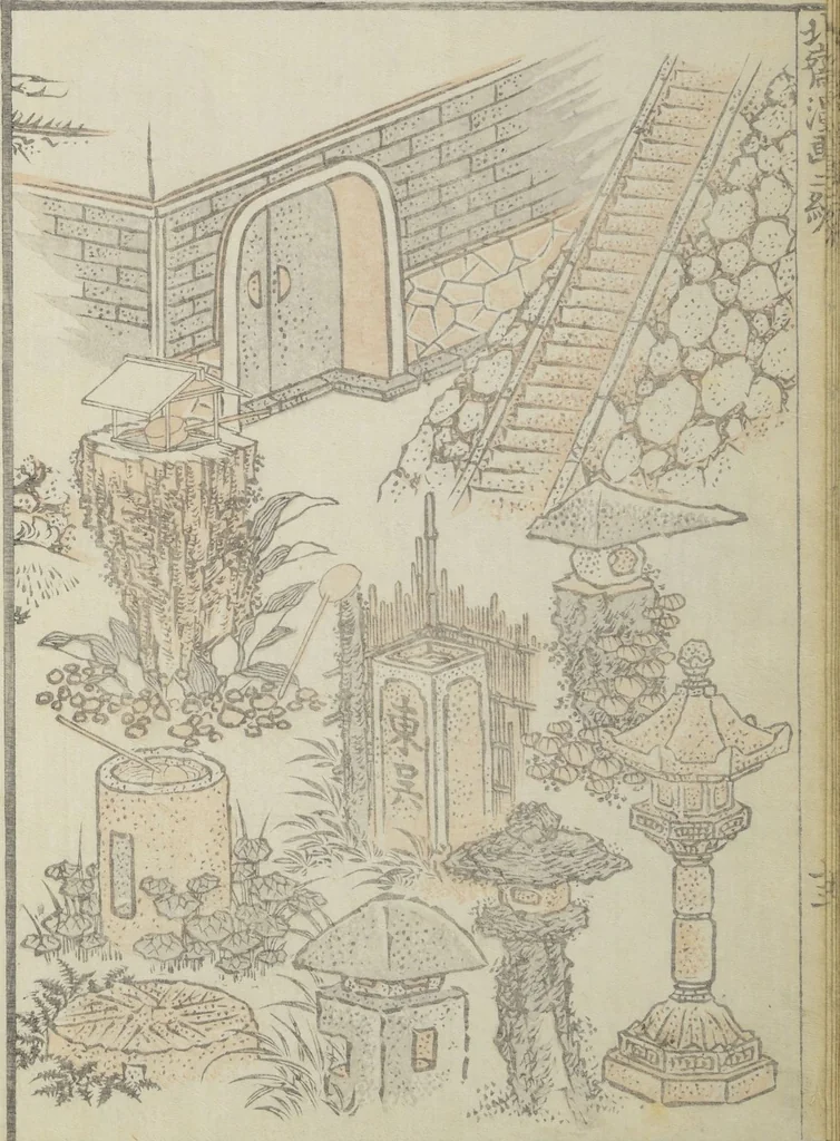 An illustration from Transmitting the Spirit, Revealing the Form of Things, Volume 1 to 15 of Hokusai Sketchbooks (Denshin kaishu: Hokusai manga, shohen - jugohen), 1848, leaf 16