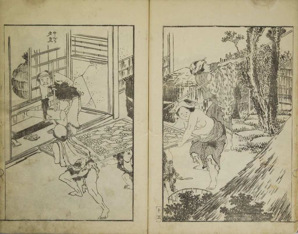 An illustration from Various Pictures by Hokusai (Hokusai soga), 1820, leaf 18