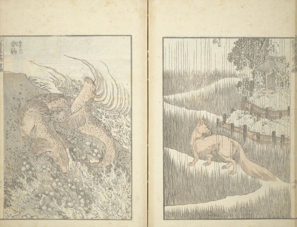 An illustration from Transmitting the Spirit, Revealing the Form of Things, Volume 1 to 15 of Hokusai Sketchbooks (Denshin kaishu: Hokusai manga, shohen - jugohen), 1848, leaf 18