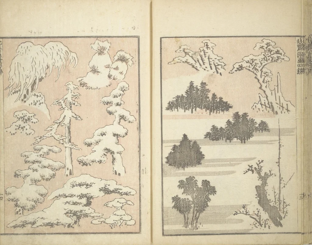 An illustration from Transmitting the Spirit, Revealing the Form of Things, Volume 1 to 15 of Hokusai Sketchbooks (Denshin kaishu: Hokusai manga, shohen - jugohen), 1848, leaf 15