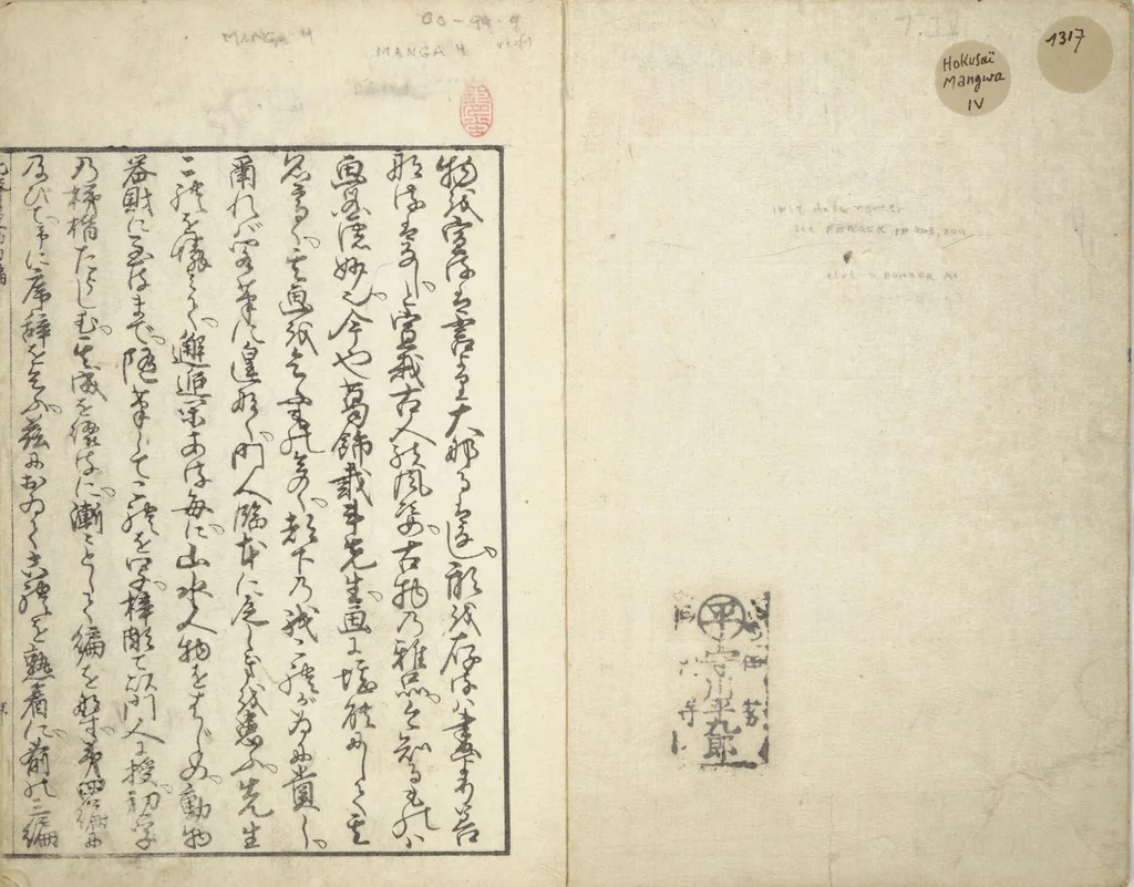 An illustration from Transmitting the Spirit, Revealing the Form of Things, Volume 1 to 15 of Hokusai Sketchbooks (Denshin kaishu: Hokusai manga, shohen - jugohen), 1848, leaf 2