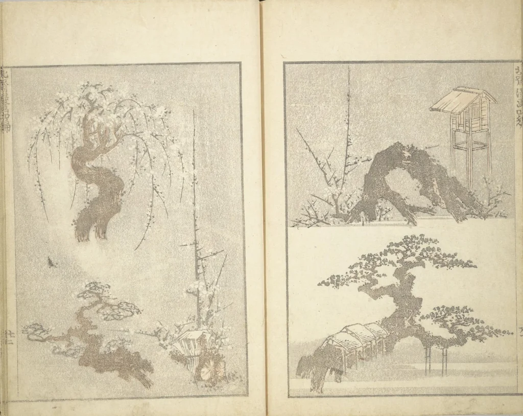 An illustration from Transmitting the Spirit, Revealing the Form of Things, Volume 1 to 15 of Hokusai Sketchbooks (Denshin kaishu: Hokusai manga, shohen - jugohen), 1848, leaf 23