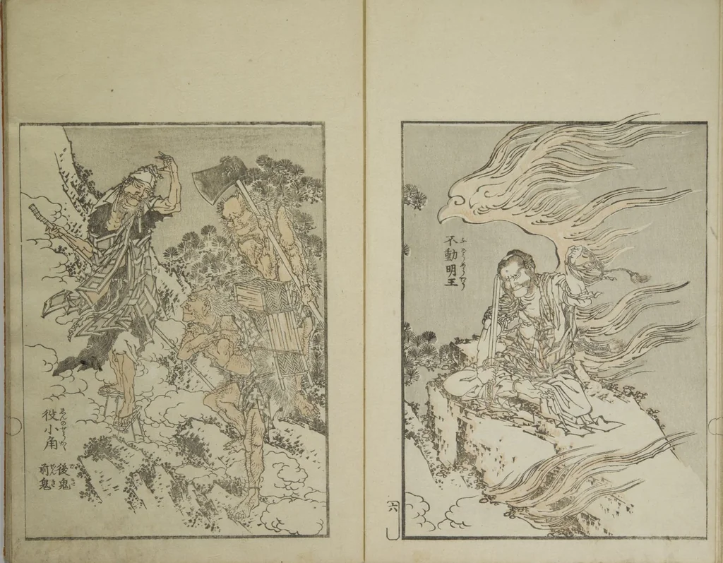 An illustration from Picture Album Transmitting the Spirit: The Hokusai Drawing Style (Denshin gafu Hokusai gashiki), 1819, leaf 10