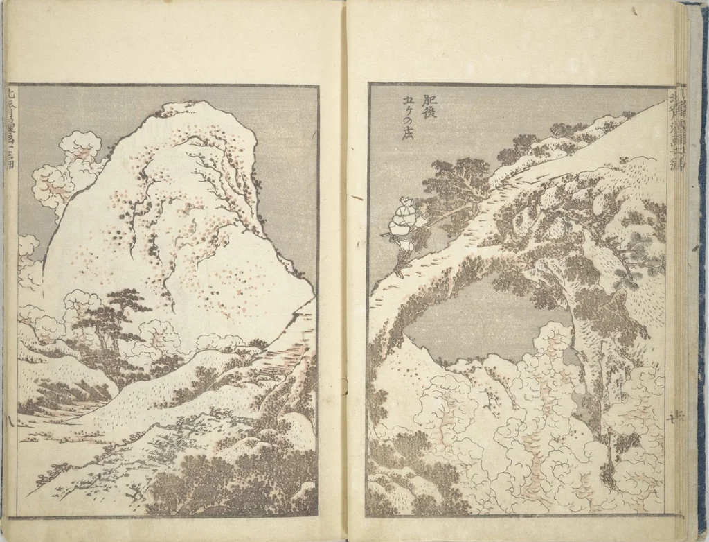 An illustration from Transmitting the Spirit, Revealing the Form of Things, Volume 1 to 15 of Hokusai Sketchbooks (Denshin kaishu: Hokusai manga, shohen - jugohen), 1848, leaf 10