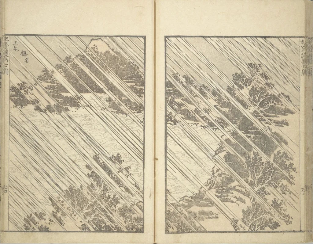 An illustration from Transmitting the Spirit, Revealing the Form of Things, Volume 1 to 15 of Hokusai Sketchbooks (Denshin kaishu: Hokusai manga, shohen - jugohen), 1848, leaf 26