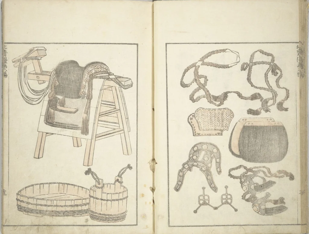 An illustration from Transmitting the Spirit, Revealing the Form of Things, Volume 1 to 15 of Hokusai Sketchbooks (Denshin kaishu: Hokusai manga, shohen - jugohen), 1848, leaf 15