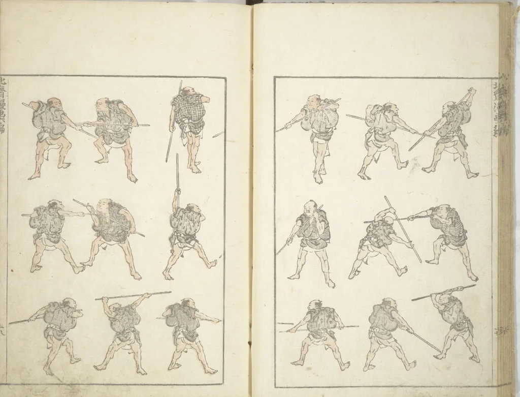 An illustration from Transmitting the Spirit, Revealing the Form of Things, Volume 1 to 15 of Hokusai Sketchbooks (Denshin kaishu: Hokusai manga, shohen - jugohen), 1848, leaf 20