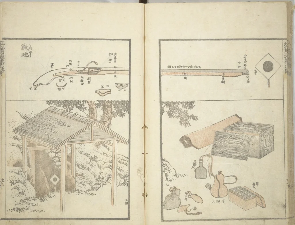 An illustration from Transmitting the Spirit, Revealing the Form of Things, Volume 1 to 15 of Hokusai Sketchbooks (Denshin kaishu: Hokusai manga, shohen - jugohen), 1848, leaf 28