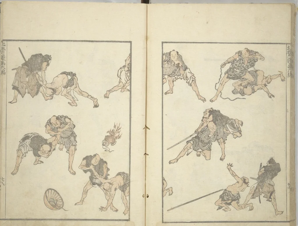 An illustration from Transmitting the Spirit, Revealing the Form of Things, Volume 1 to 15 of Hokusai Sketchbooks (Denshin kaishu: Hokusai manga, shohen - jugohen), 1848, leaf 30