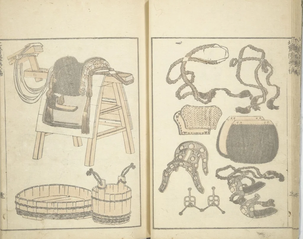 An illustration from Transmitting the Spirit, Revealing the Form of Things, Volume 1 to 15 of Hokusai Sketchbooks (Denshin kaishu: Hokusai manga, shohen - jugohen), 1848, leaf 14